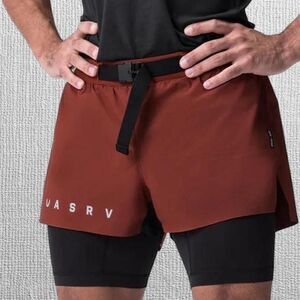 Asrv Women's Burgundy and Red Shorts